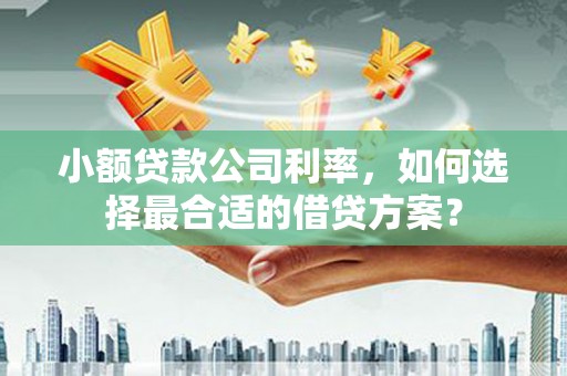 千山小额贷款公司利率，如何选择最合适的借贷方案？