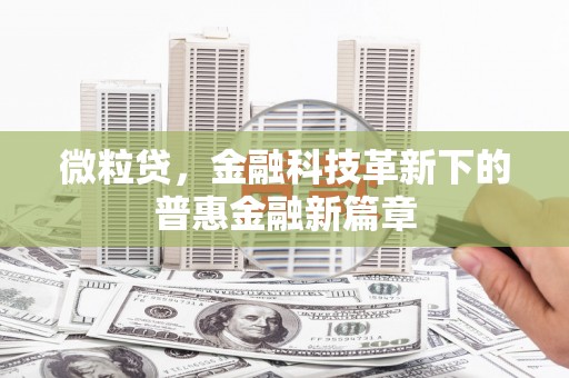 千山微粒贷，金融科技革新下的普惠金融新篇章