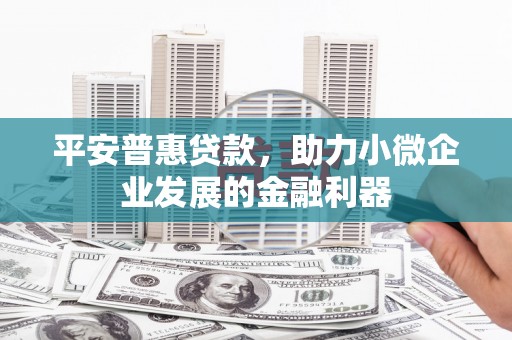 千山平安普惠贷款，助力小微企业发展的金融利器