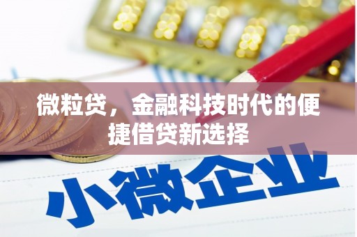 千山微粒贷，金融科技时代的便捷借贷新选择
